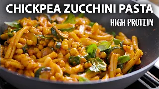 CHICKPEA ZUCCHINI PASTA Recipe | Easy Vegetarian and Vegan Meals | Chickpea recipes