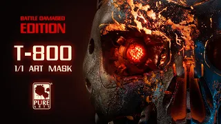 The Terminator 2 Battle Damaged T-800 Art Mask from PureArts Studio