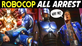 MK11 ROBOCOP ARREST - ALL Character Kombatants intros & Outros -  Mortal kombat 11 RoboCop Intros