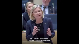 Magdalena Andersson - Ulf Kristersson pratar om att ena vårt land, men väljer (31.10.22)