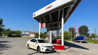 Камри расход бензина,Тойота Камри 2,5 АТ реальный расход топлива летом в городе #toyota #camry
