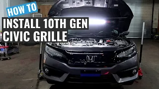 How to Install Black 10th Gen Honda Civic Grille