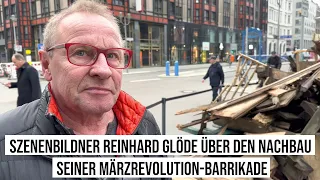 20.03.2023 #Berlin Szenenbildner Reinhard Glöde über den Nachbau seiner #Märzrevolution-#Barrikade