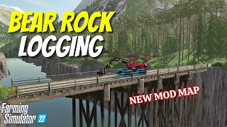 "BEAR ROCK LOGGING" FS22 Map Tour/Review | New Mod Map | Farming Simulator 22 | PS5