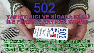 502 Yapıştırıcı ve Sigara Külü ile Plastik Kaynak Yapımı