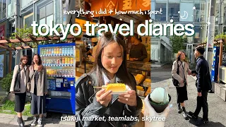 japan vlog 🇯🇵 ep. 1 | first day in tokyo 🍙 tsukiji market 🍣 teamlabs (what i ate + prices)