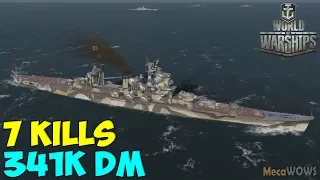 World of WarShips | Zaō | 7 KILLS | 341K Damage - Replay Gameplay 4K 60 fps