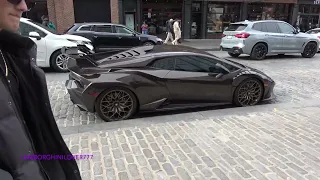 Supercars In New York (2x Huracan STO, 675LT, 2x Mclaren GT)