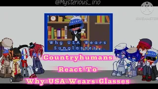 ||Countryhumans React To Why USA Wears Glasses||Gacha life 2||