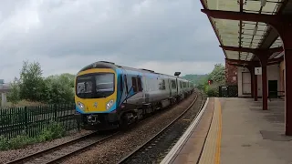 Transpenine Express 185126/144 passing through Wakefield kirkgate 15/5/24.