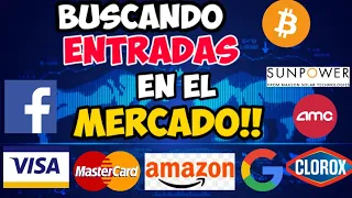 Estas Acciones  han Caído Mucho HOY!! |Hora de Comprar AMZN,GOOG,FB, SQ,DIS,VISA,CLX AMC Ahora