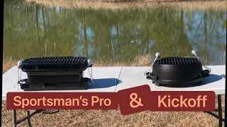 The Lodge Cast Iron Grills: the Sportsman’s Pro & the Kickoff.