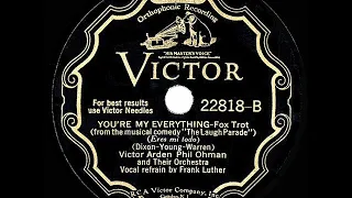1931 HITS ARCHIVE: You’re My Everything - Arden-Ohman Orchestra (Frank Luther, vocal)