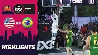 USA v Brazil | Men's FINAL - Highlights | FIBA 3x3 AmeriCup 2021