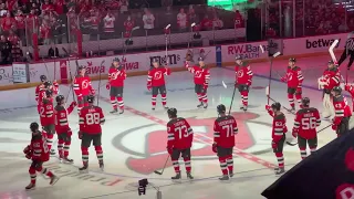 NJ Devils 2023-2024 Home Opener Player Introductions IN ARENA CAM Jack Hughes #njdevils