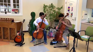 David and Quenton performing a beautiful cello duet