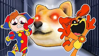 Pomni & DogDay Doge Head Escape Prison