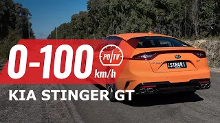 2020 Kia Stinger GT 0-100km/h & engine sound