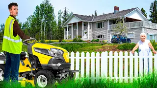 Mowing Elderly Homeowners Yard For Free | Farm Sim 22