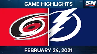 NHL Game Highlights | Hurricanes vs. Lightning – Feb. 24, 2021