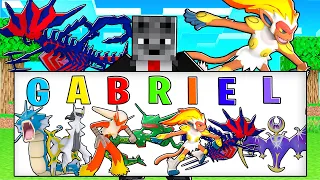 SÓ PODE CAPTURAR os POKÉMON com as LETRAS dos 3 NOMES REAIS dos meus AMIGOS no MINECRAFT