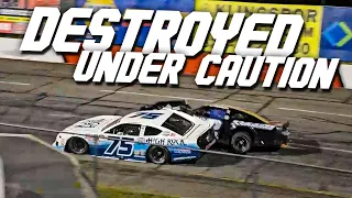 Full throttled under caution! Intentionally wrecked during week 7 at Hickory Motor Speedway