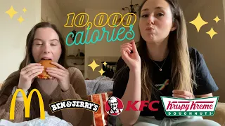 10,000 Calorie Challenge | GIRLS VS FOOD | EPIC CHEAT DAY ✨