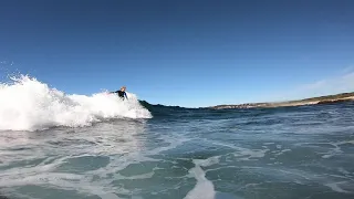 Surf POV GoPro Spot X On the reef last wave, Dom carving it up at the end..
