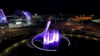 Sochi Olympic Park. Fountain. The show must go on (Queen) 1080p