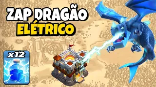 APRENDA DAR PT EM CV11 COM DRAGÕES ELÉTRICO E RAIOS| Clash Of Clans