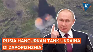 Detik-detik Rudal Rusia Hantam Tank Ukraina, 39 Alutsista Hancur
