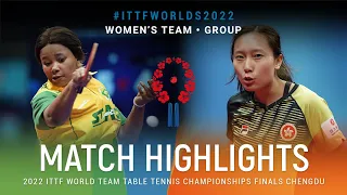 Highlights | Zodwa Maphanga (RSA) vs Soo Wai Yam Minnie (HGK) | WT Grps | #ITTFWorlds2022