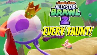 Nickelodeon All Star Brawl 2 EVERY Character Taunt (Base Roster)