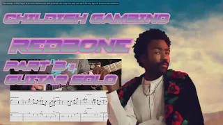 How to play Redbone by Childish Gambino part 3: Guitar Solo theme (TAB & Notation )