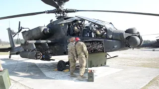 AH-64D Apache Longbow Helicopters Gunnery Training - Grafenwoehr Germany