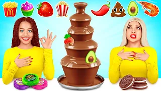 Desafío Fondue de Chocolate Chica Rica vs Pobre | Situaciones de Comida Divertidas por Candy Sho