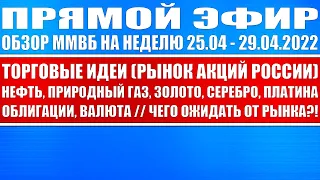 Прямой эфир #46 / Обзор ММВБ 25.04 - 29.04 / Торговые идеи (рынок акций России), нефть, газ, золото