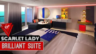 Brilliant Suite | Virgin Voyages Scarlet Lady | Full Walkthrough Room Tour & Review 4K