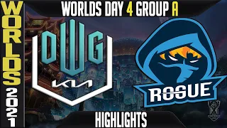 DK vs RGE Highlights | Worlds 2021 Day 4 Group A | Damwon KIA vs Rogue