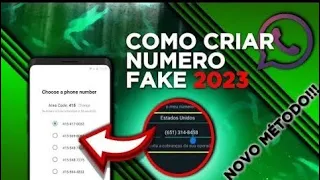 COMO CRIAR NÚMERO FAKE PARA WHATSAPP NOVO MÉTODO 💯% ATUALIZADO 2023, NOVO MÉTODO  SEM ERROS