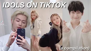 kpop idols being part-time tiktokers for 10 minutes