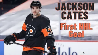 Jackson Cates #59 (Philadelphia Flyers) first NHL goal Dec 16, 2021