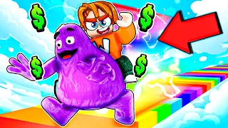 ¡Gasté $1,000,000,000 para ser el JUGADOR #1 en GRIMACE RACE!!! 🔥🤑 (ROBLOX)