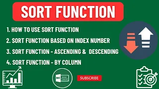 SORT Function in Excel | Index Number | ASS & DEC Order | BY Column | TAMIL