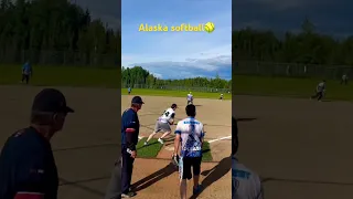 Alaska slowpitch softball🥎 - I got a nice hit though the first base side! #shorts #softball #usssa