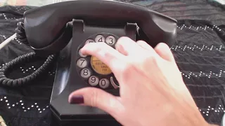 ASMR ~ Dialing Antique Rotary Phone (w/Brief Whispered Intro)