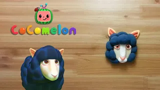 cocomelon baa baa blue sheep clay cracking making 코코멜론 파란 양 클레이로 만들기