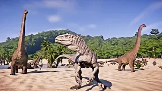 2 Indominus Rex Hunting in Desert Environment - Jurassic World Evolution Dinosaurs Fighting