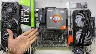 AMD Ryzen 7 5700X MSI B450 TOMAHAWK MAX RTX3070 VENTUS XS MSI MAG CORELIQUID PC Build