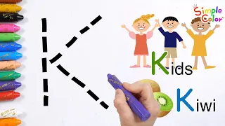 Learn the alphabet by quickly reading from A to Z with Simple color | Learning J and K with fun